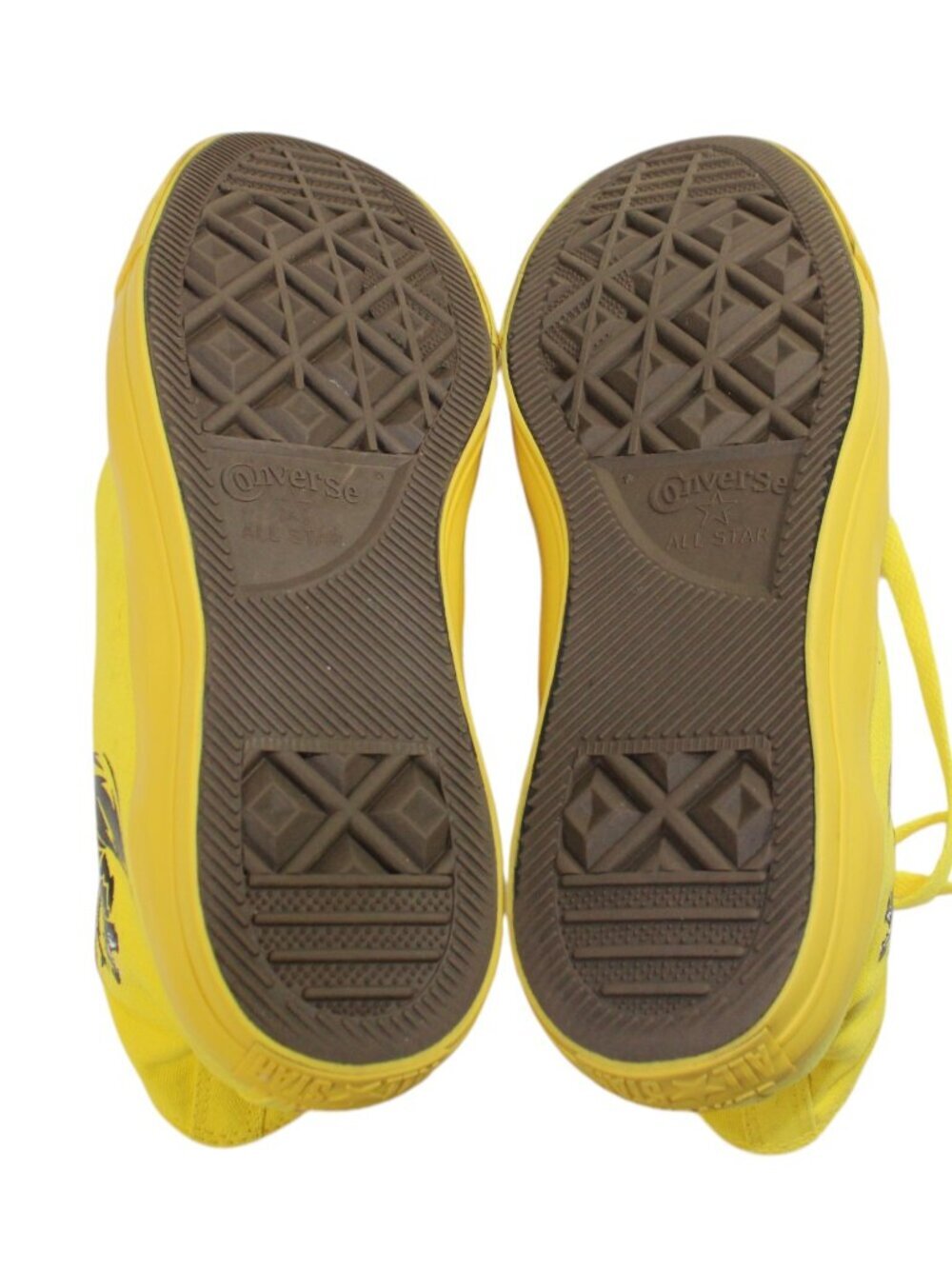 Converse All Star Chuck Taylor Aurora Yellow Custom Canvas Lace Up High Tops - Picture 11 of 12